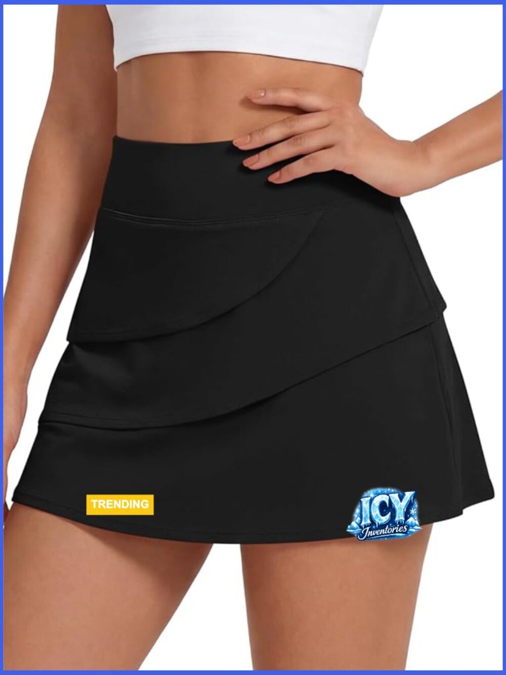 High Waisted Tennis Skort with Built-in Shorts